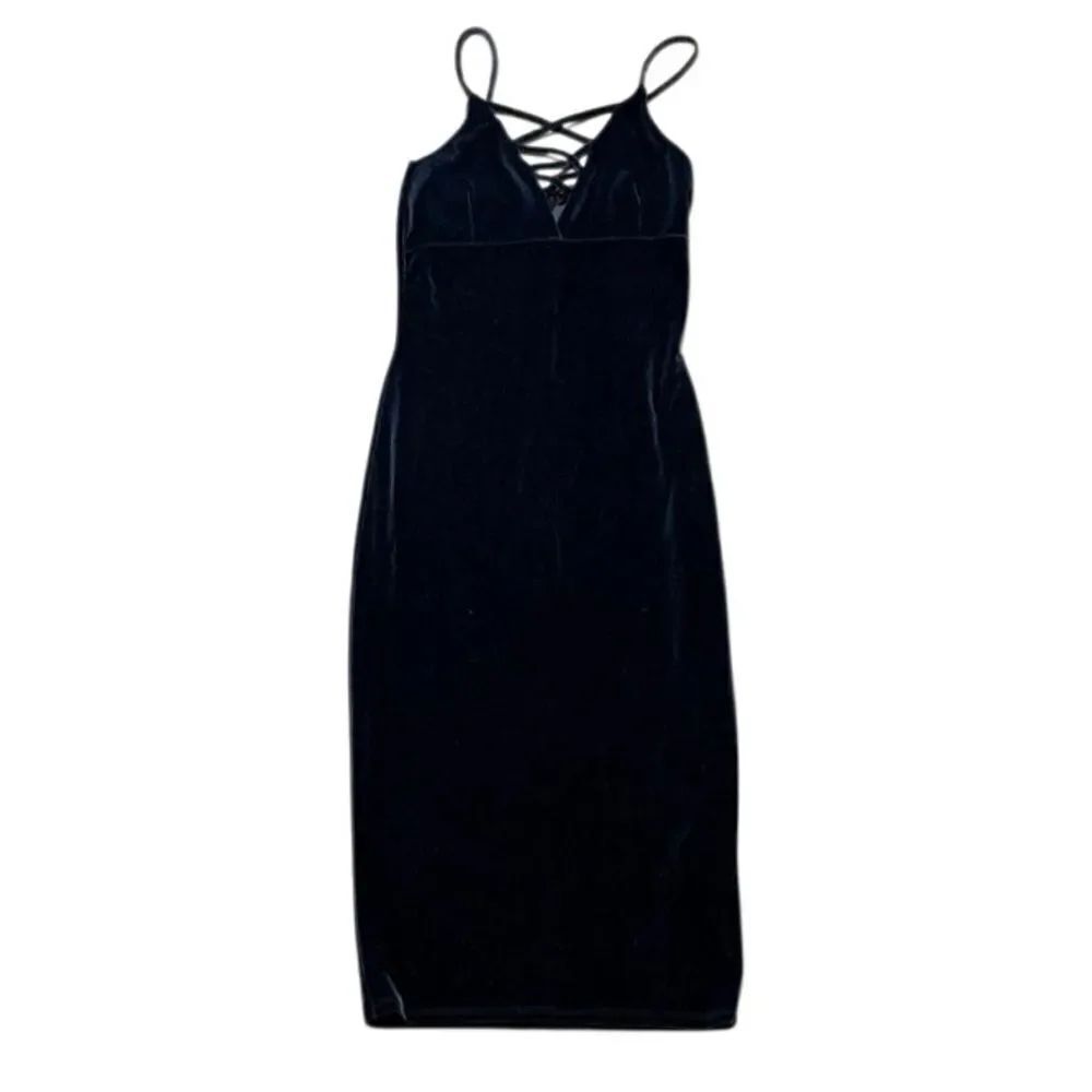 Love Culture Dark Gray Strappy Midi Bodycon  tank Dress XS